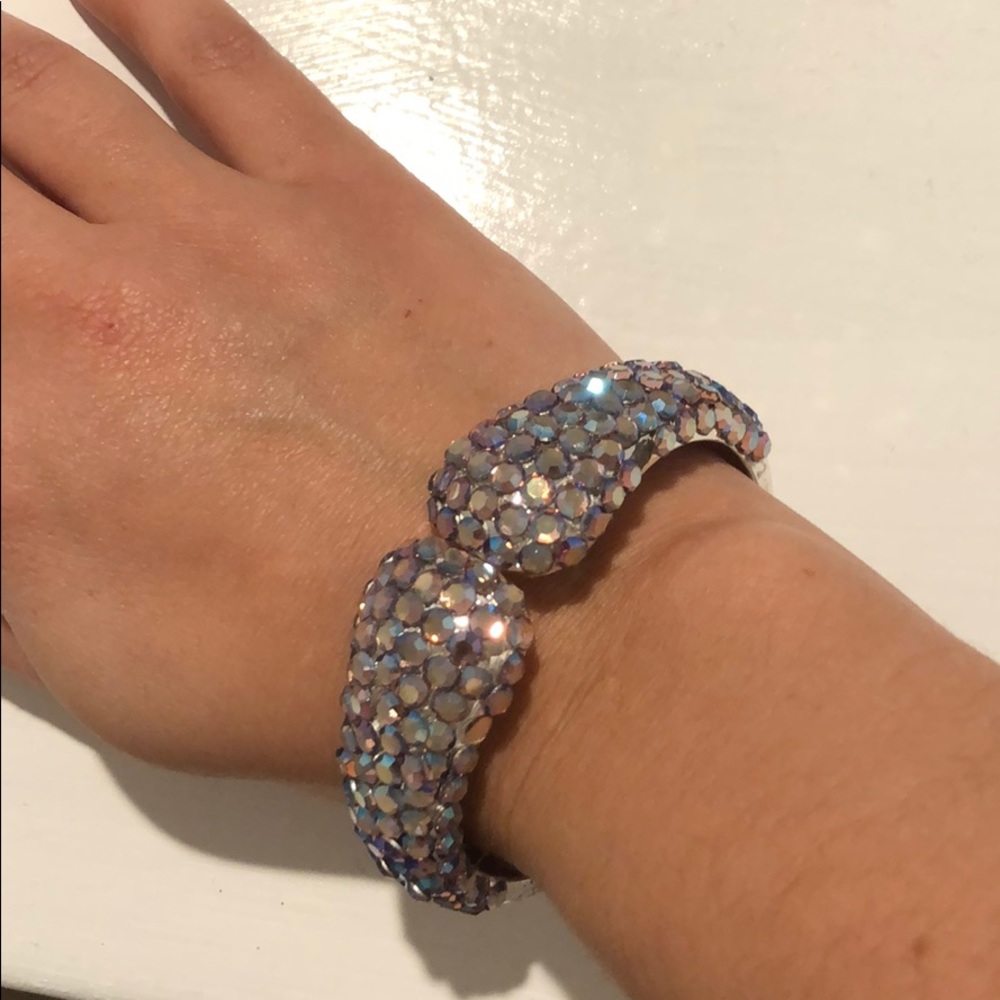 Custom swarovski crystals purple bracelet